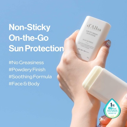 D'Alba Air Fit Fresh Stick SPF 50+ PA++++ Веганский солнцезащитный крем Нелипкий Шелковистый D'Alba Piedmont — фото 2