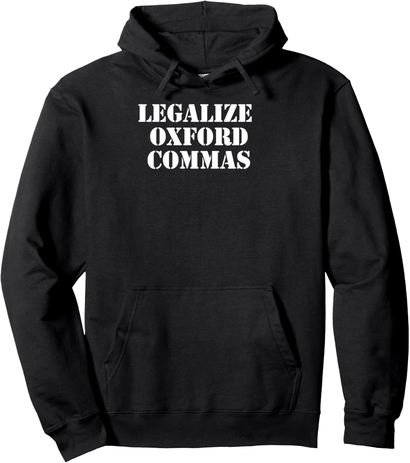 

Узаконьте оксфордские запятые! Забавная минималистичная толстовка для писателей и любителей литературы The Robot Ranger - Fun Apparel & Gifts, черный