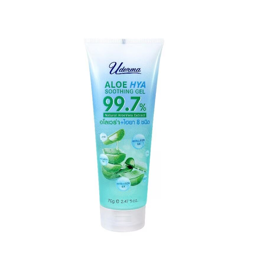 

Uderma Успокаивающий гель Aloe Hya, 70 г. ชื้น, Light Blue