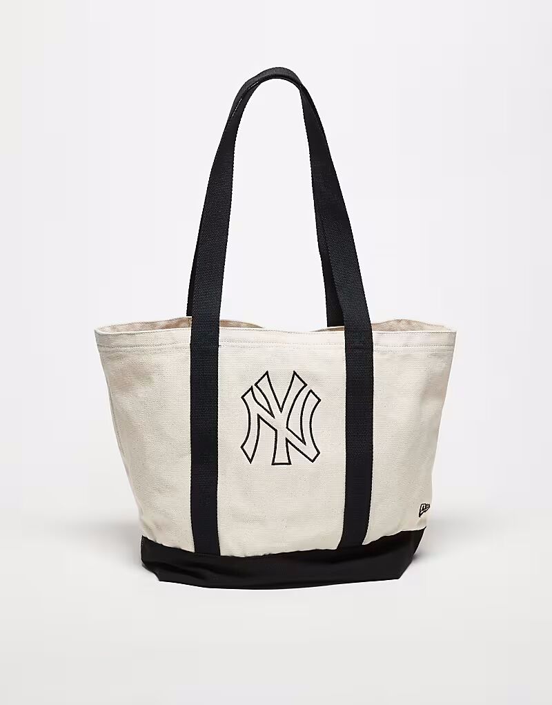 

Новая тяжелая холщовая сумка New Era NY Yankees в кремовом цвете, многоцветная