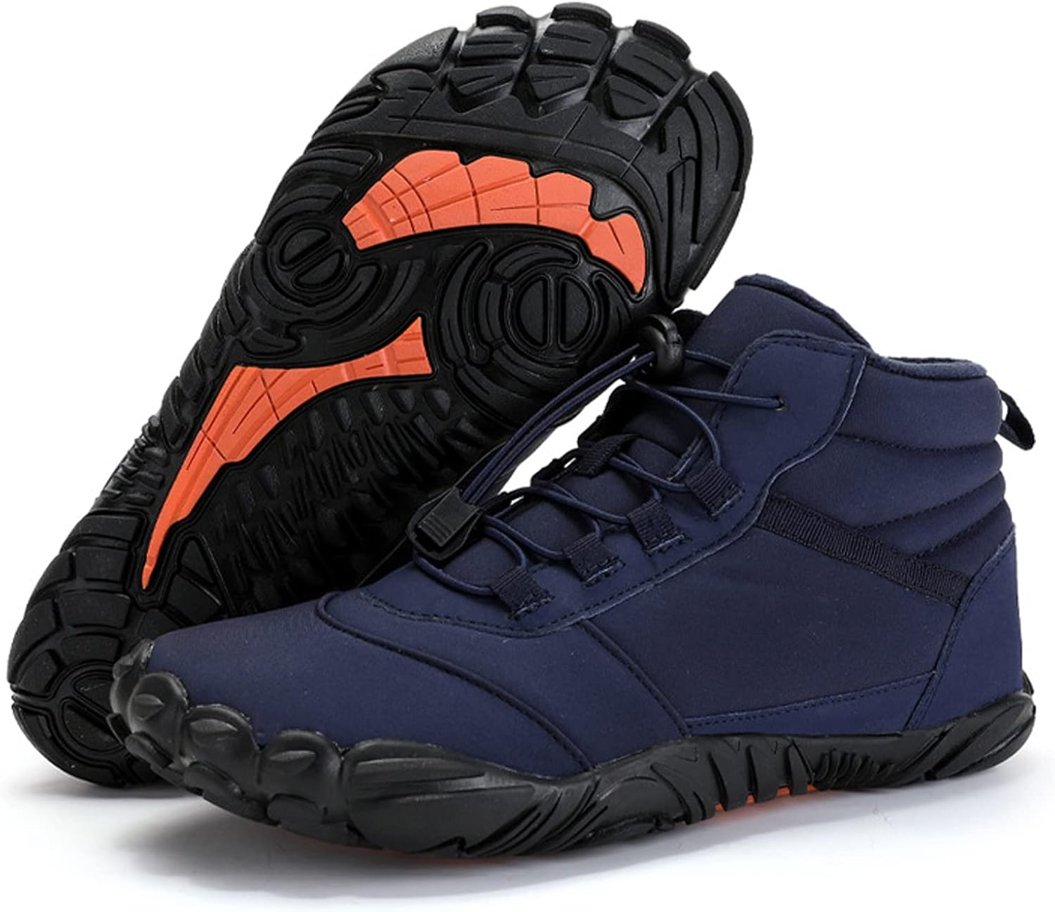 

Мужские утепленные бархатные теплые зимние ботинки, удобная обувь для прогулок на улице, кожа, мягкая подошва, противоскользящие хлопковые туфли Generic, синий