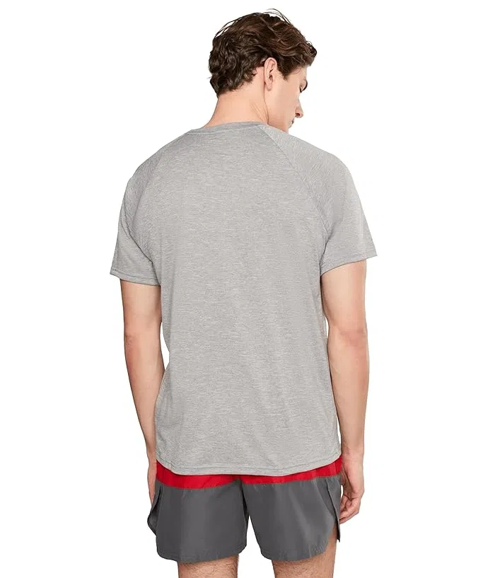 Плавательная футболка Nike Swim Heather Short Sleeve Hydroguard, Particle Grey — фото 4