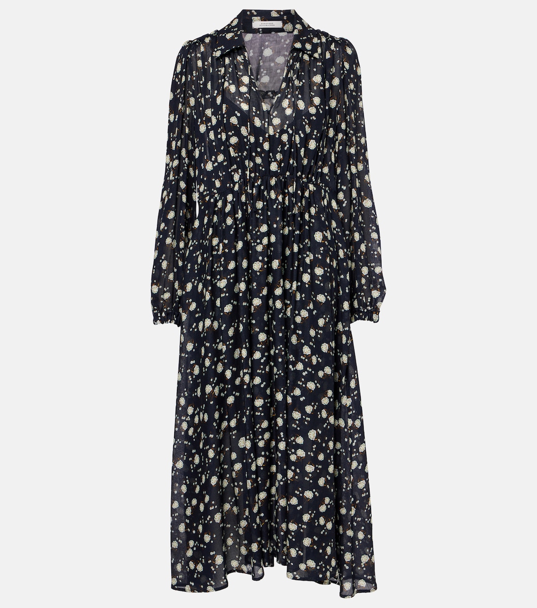 

Платье макси с принтом Floral Volumes Dorothee Schumacher, синий