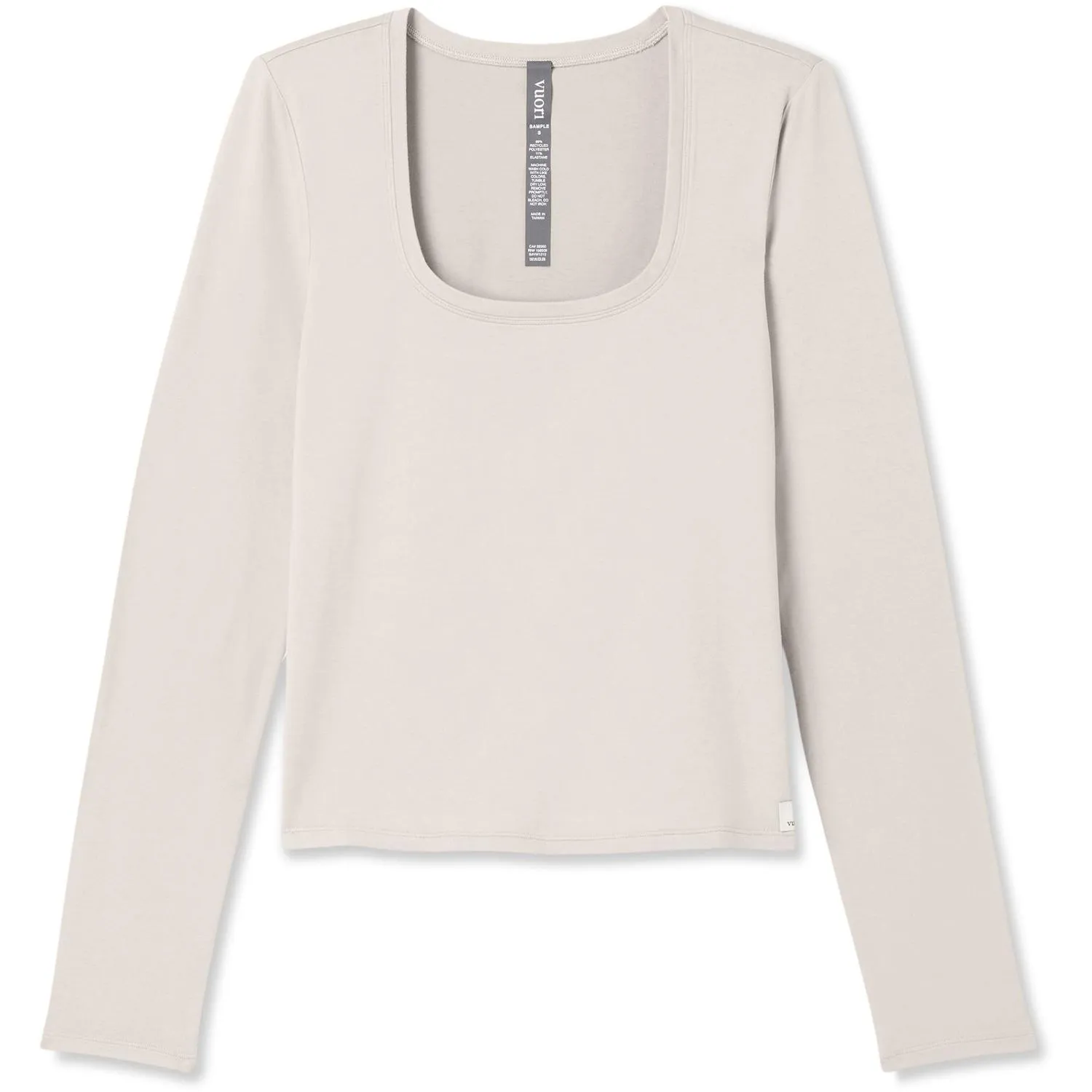 

Длинный рукав Halo Essential Scoop Футболка Vuori, Ecru Heather