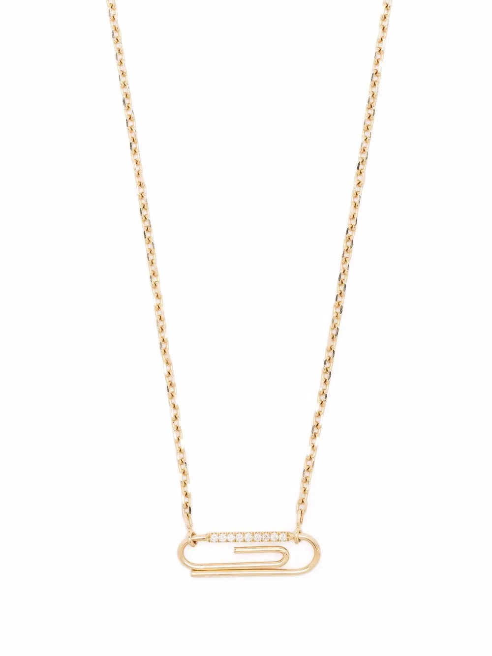 

Колье Paper Clip из желтого золота с бриллиантами Aurelie Bidermann, золотой