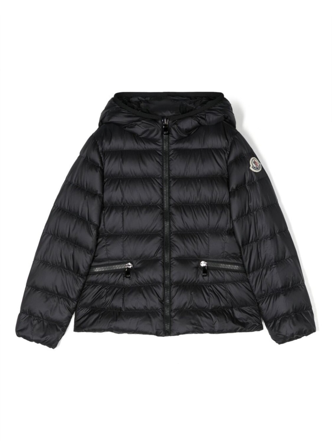 

Moncler Enfant пуховик с капюшоном, черный