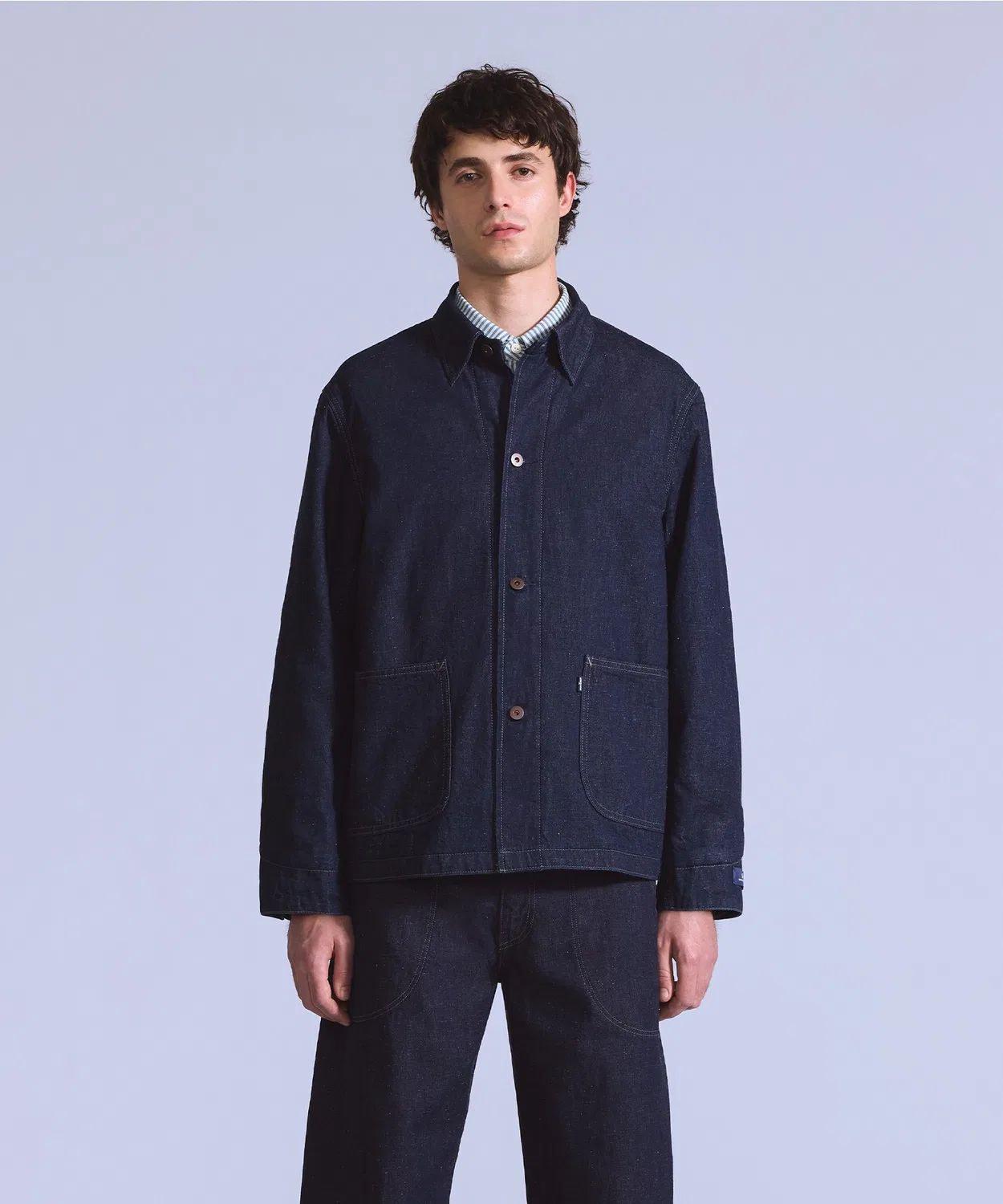 Пальто Levi's Blue Tab Naval Sack из денима, тёмно-синий