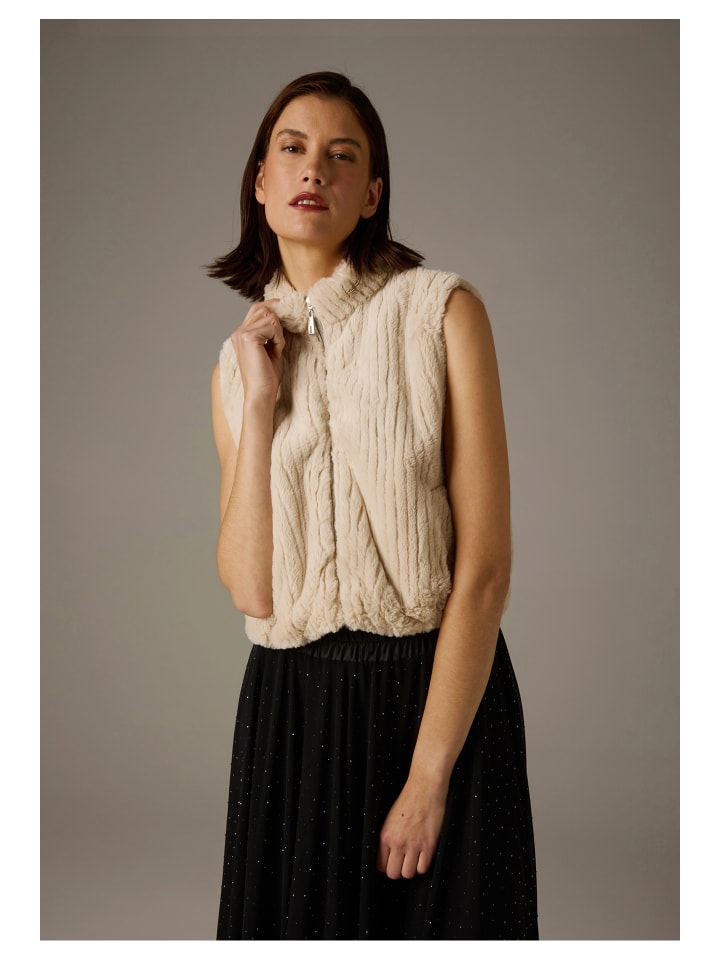 

More & More Уютный жилет из искусственного меха кремового цвета