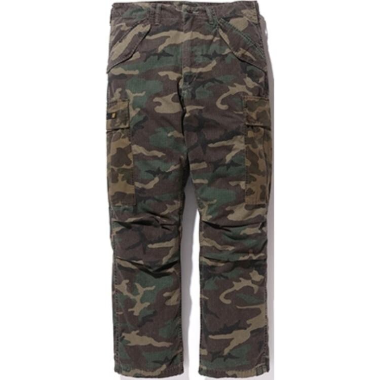 

Wtaps X брюки-карго мужские коричневые A Bathing Ape, коричневый