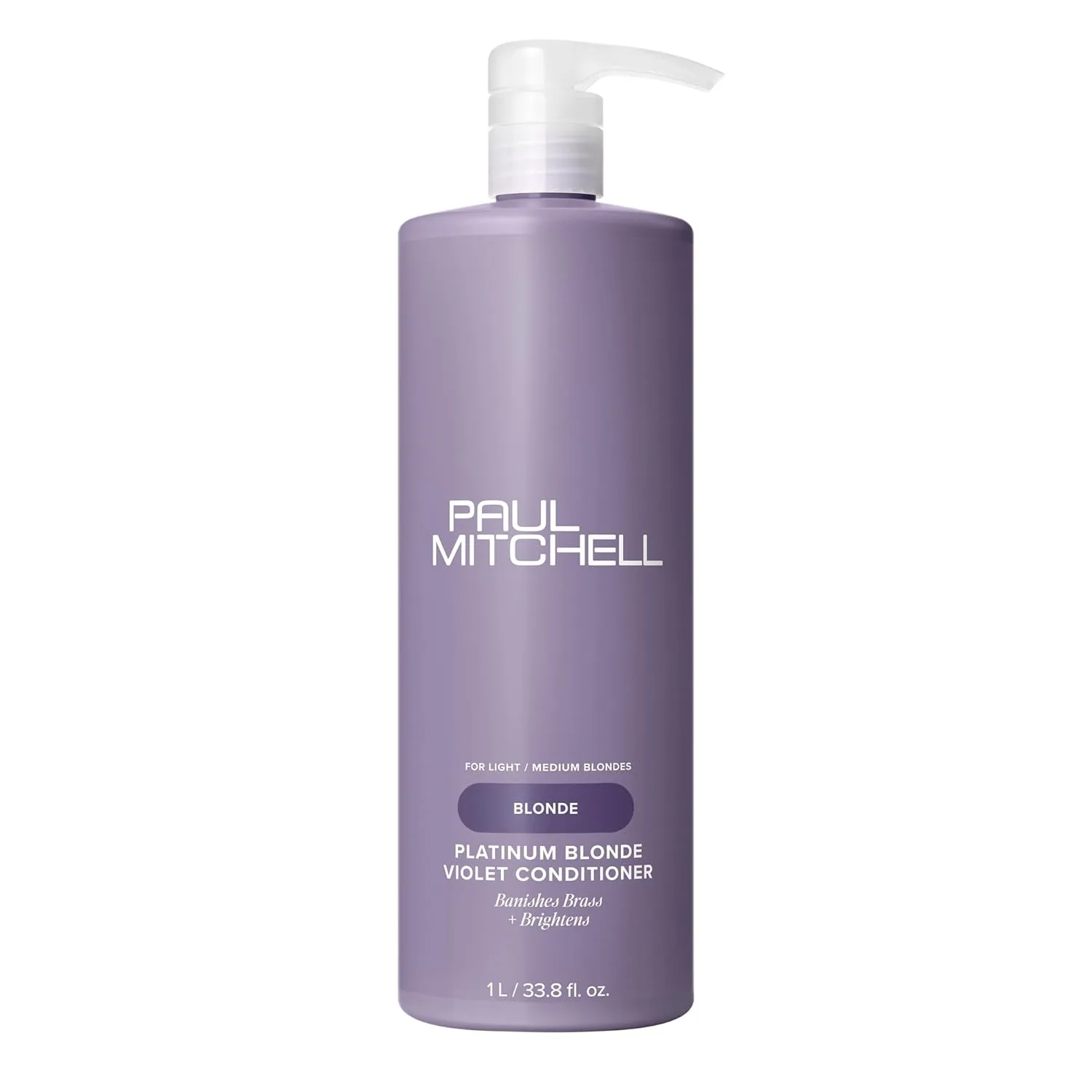 Кондиционер Paul Mitchell Platinum Blonde Violet, устраняет нежелательную желтизну и осветляет волосы, идеально подходит для светлых и средне-русых, серебристых, седых или белых волос. 1000 мл (.)