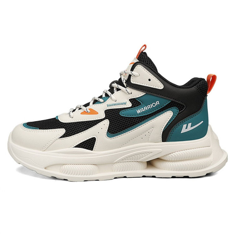 

Кроссовки Warrior Cushioned, износостойкие, дышащие, увеличивающие рост, средней высоты, на шнуровке, массивные, мужские, черные, бежево-зеленые
