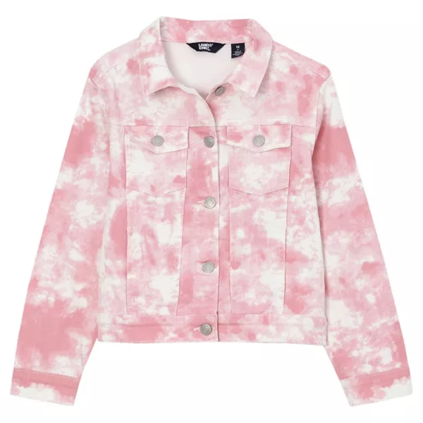 

Джинсовая куртка для девочек 2-12 лет Lands' End, цвет pink tie dye