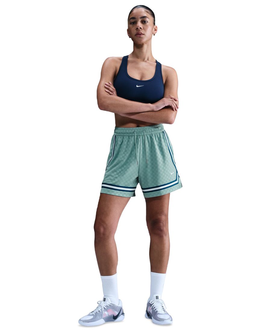 

Женские баскетбольные шорты с перекрестным принтом из ткани Dri-FIT Nike, Cannon/Blue Force/White
