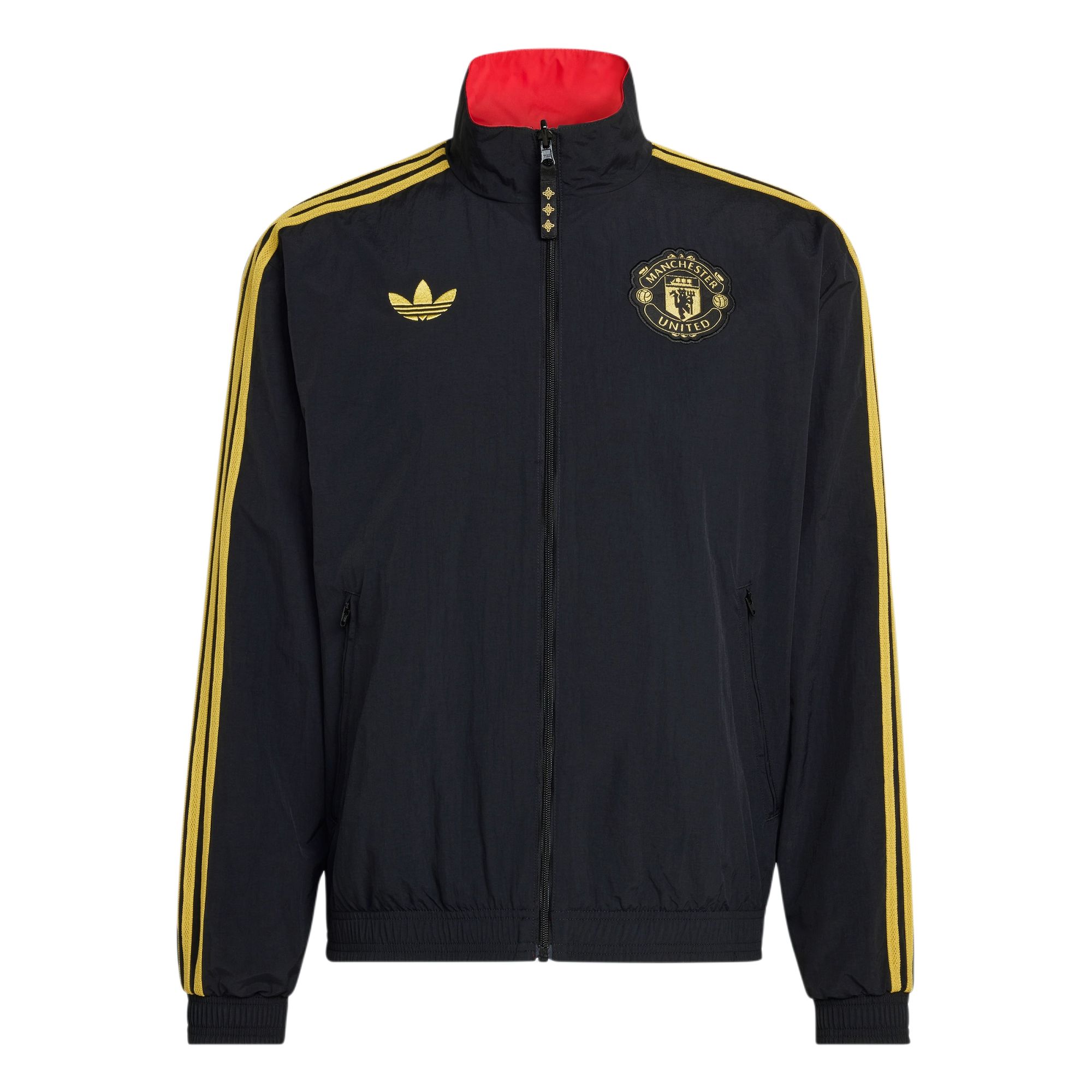 

Куртка Manchester United для мужчин Adidas Originals, черный/светло scarlet