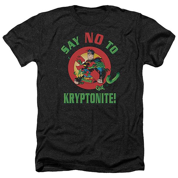 

Футболка adult heather с принтом "Superman say no to kryptonite" Licensed Character