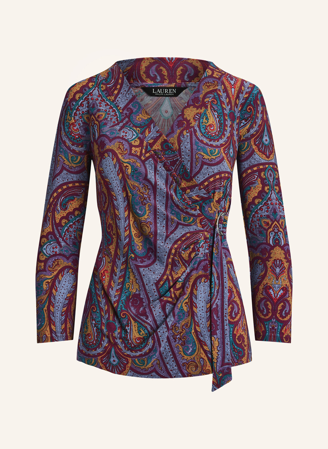 

Блузка из джерси с запахом Lauren Ralph Lauren, фуксия
