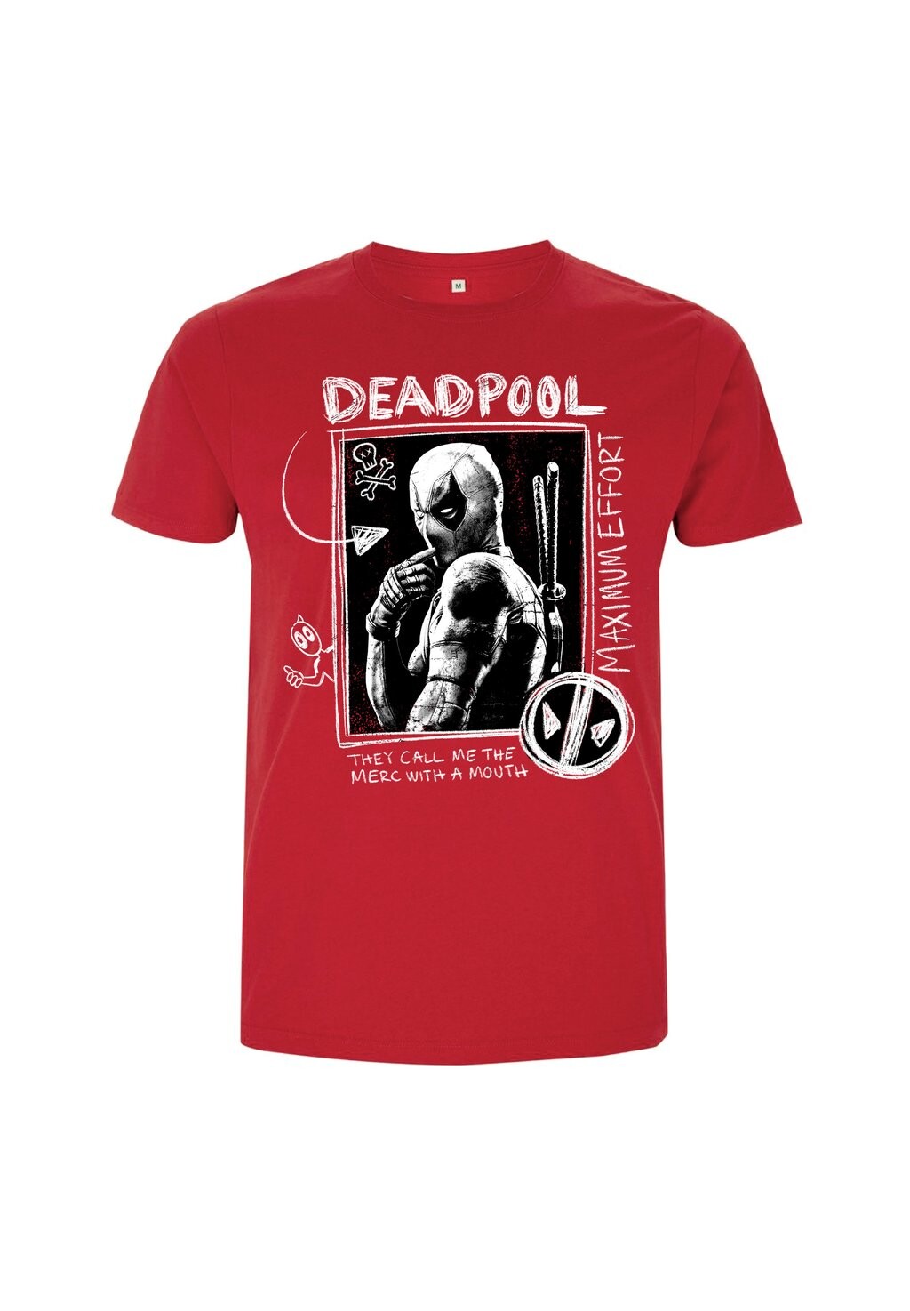 

Футболка с принтом DEADPOOL WOLVERINE MAXIMUM EFFORT Marvel, красный