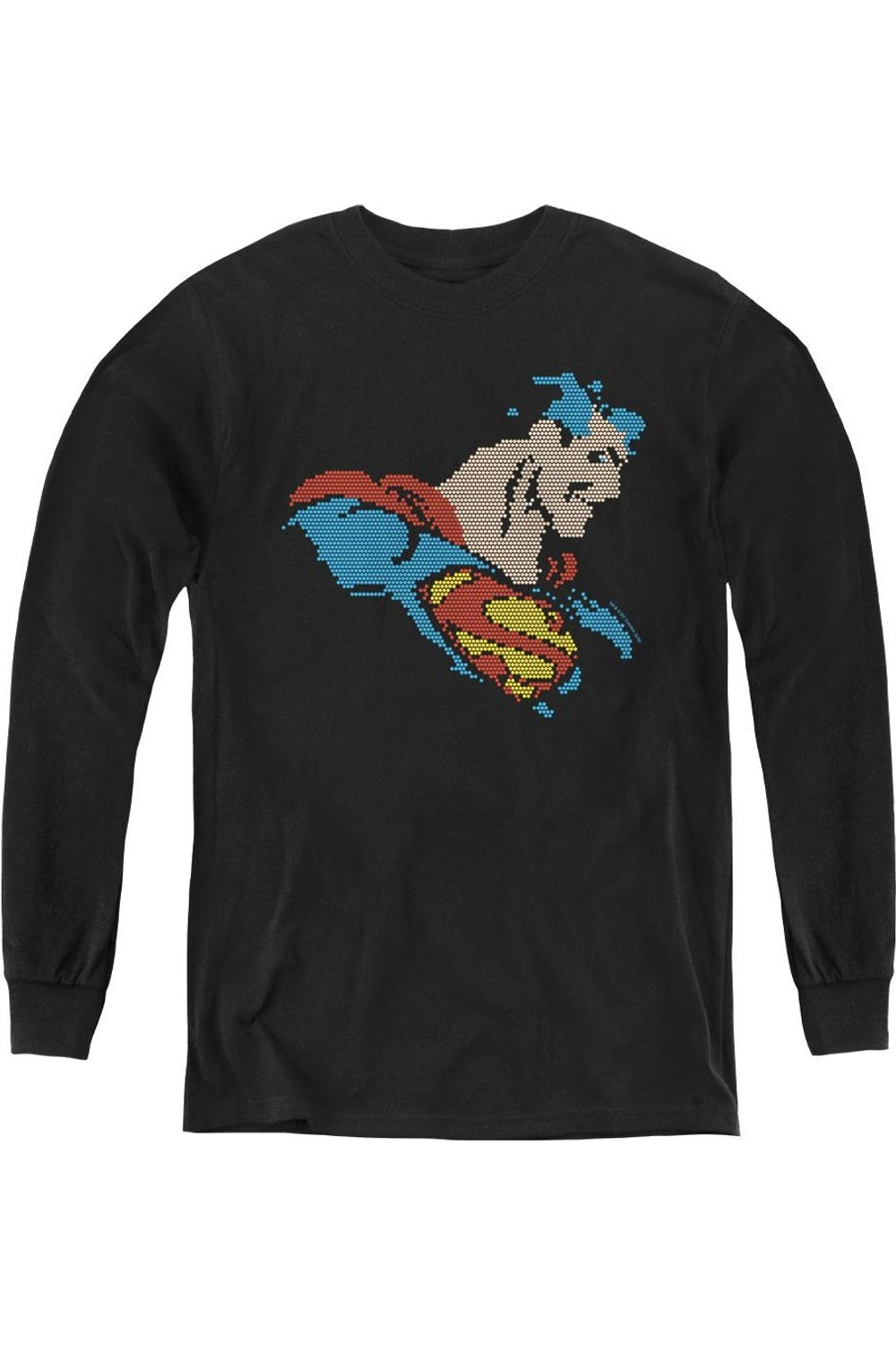 

DC Comics Lite Brite Superman Детская футболка с длинным рукавом Gildan, черный