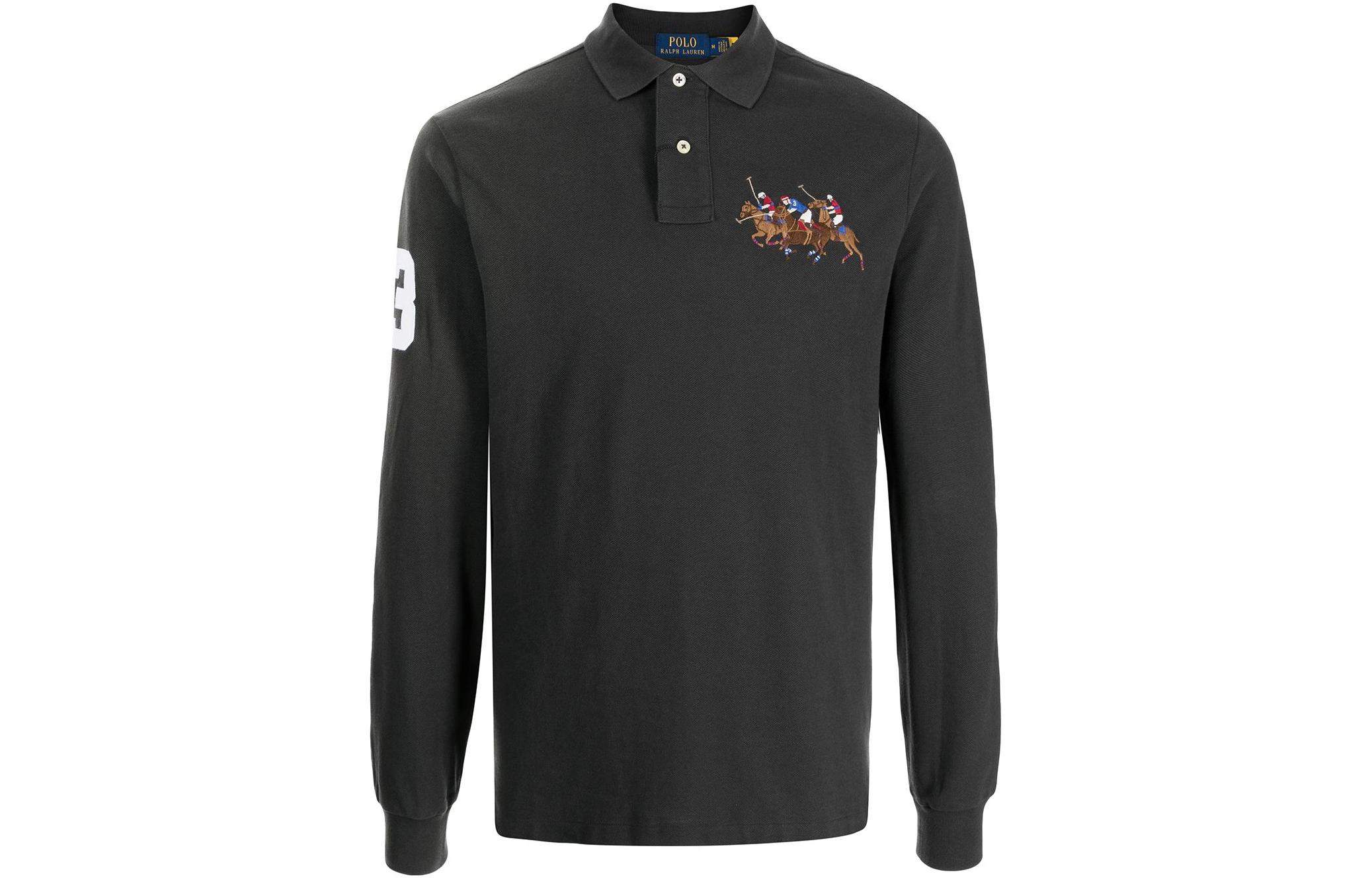 

Рубашка-поло мужская серая Polo Ralph Lauren, серый