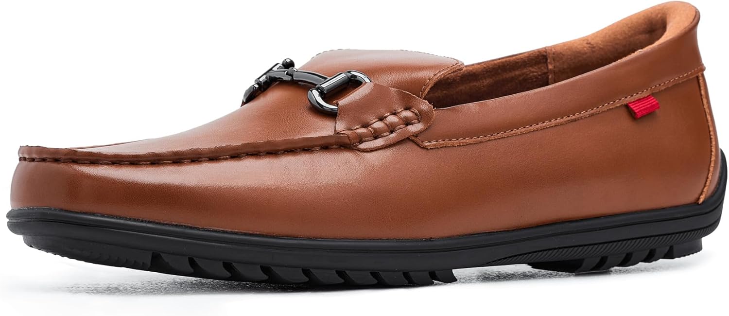 

Мужские повседневные лоферы Marc Joseph New York с пряжкой, без шнурков, Cognac Napa Leather