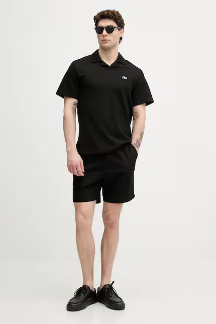 Поло из смесовой ткани Lacoste, черный — фото 2