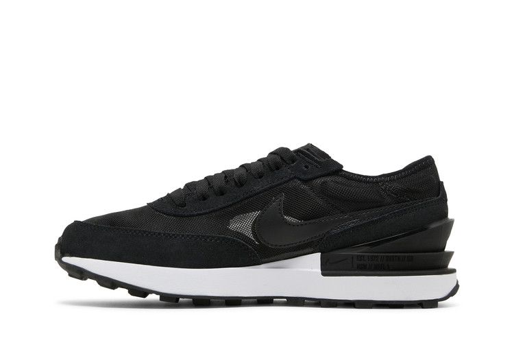 Кроссовки Nike Waffle One GS 'Black', черный — фото 4