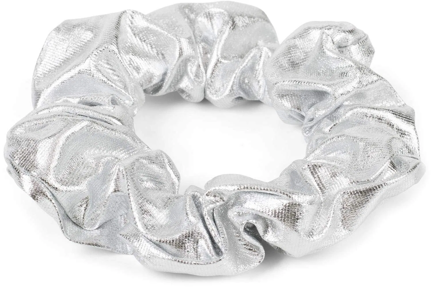 Женская резинка для волос styleBREAKER XXL в стиле ретро, серебристый металлик Stylebreaker, Metallic Silver — фото 2