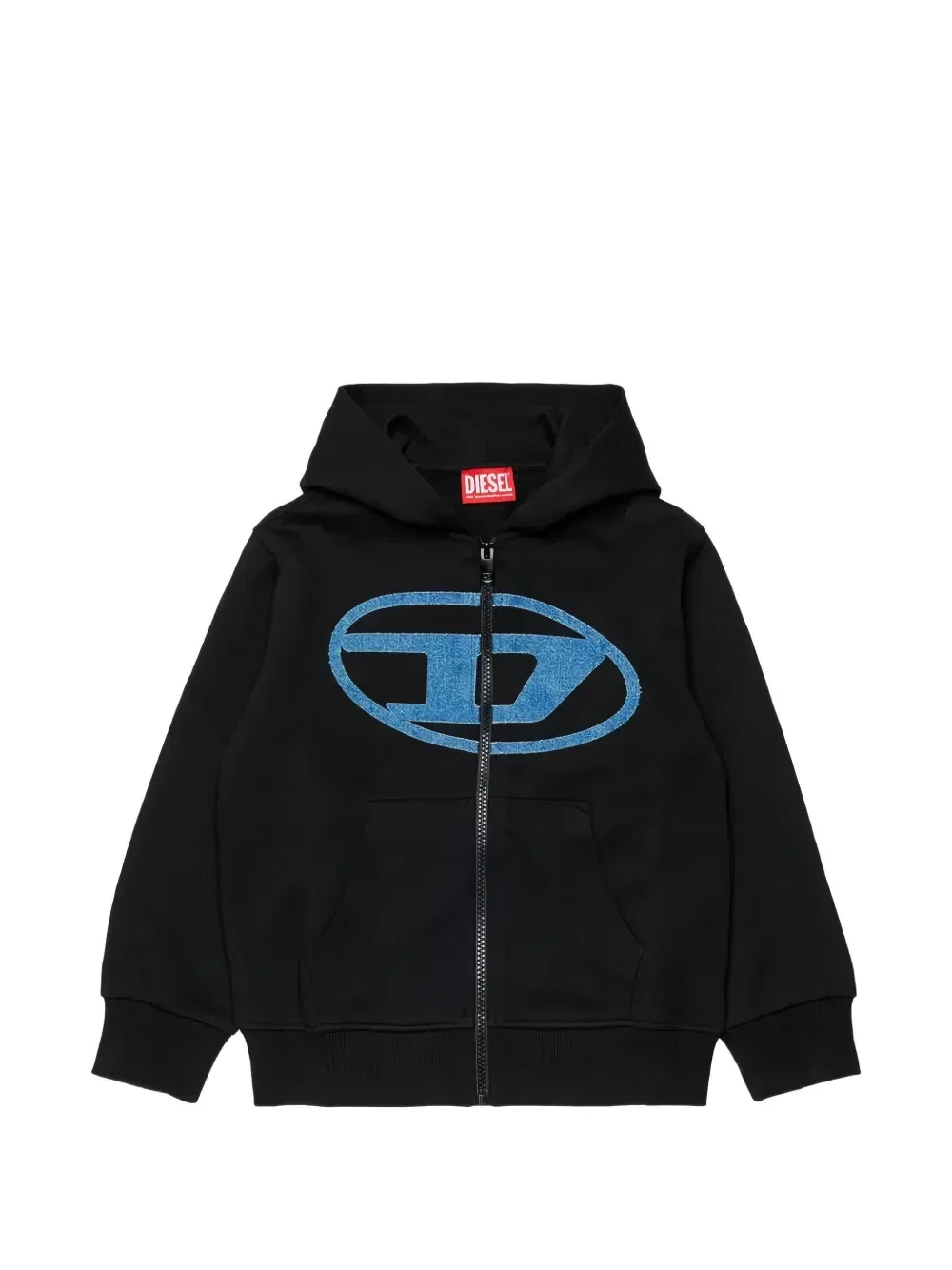 Толстовка Skippy на молнии с логотипом Diesel Kids, черный