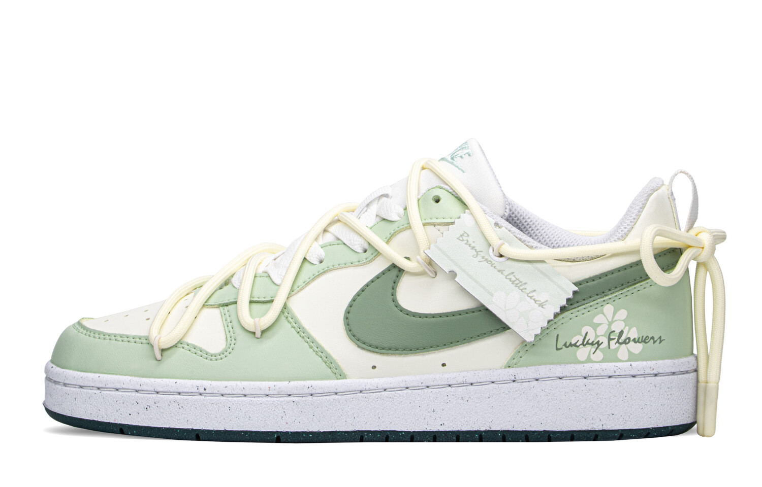 

Кроссовки Nike Court Borough Series Skateboard Shoes Women's Low-Top White/Green