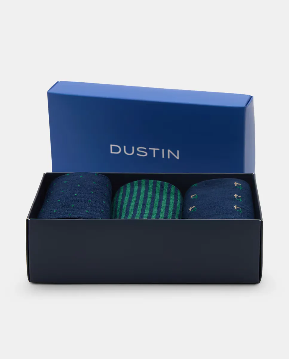 

Коробка из 3 мужских нарядных носков Dustin, тёмно-синий