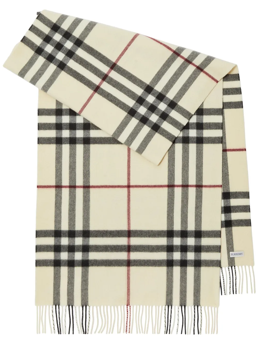 

Кашемировый шарф в клетку BURBERRY, нейтральный