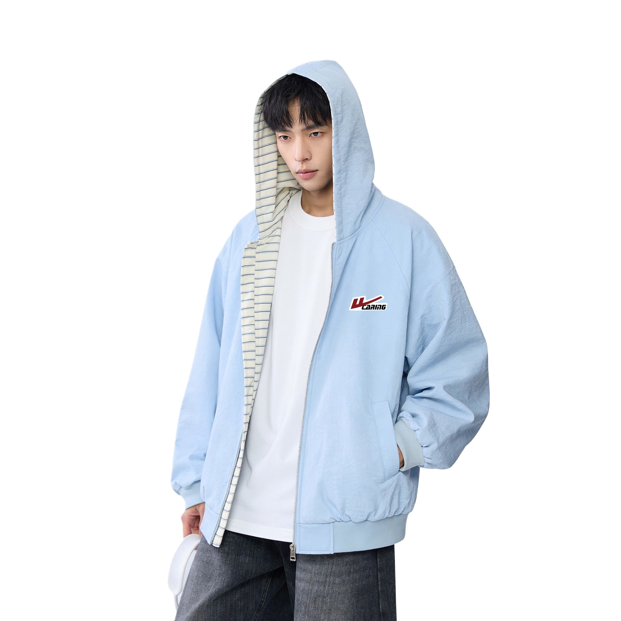 

Куртка Unisex Hooded Moderate Others WARRIOR, moonсветло-синий (diy badge)