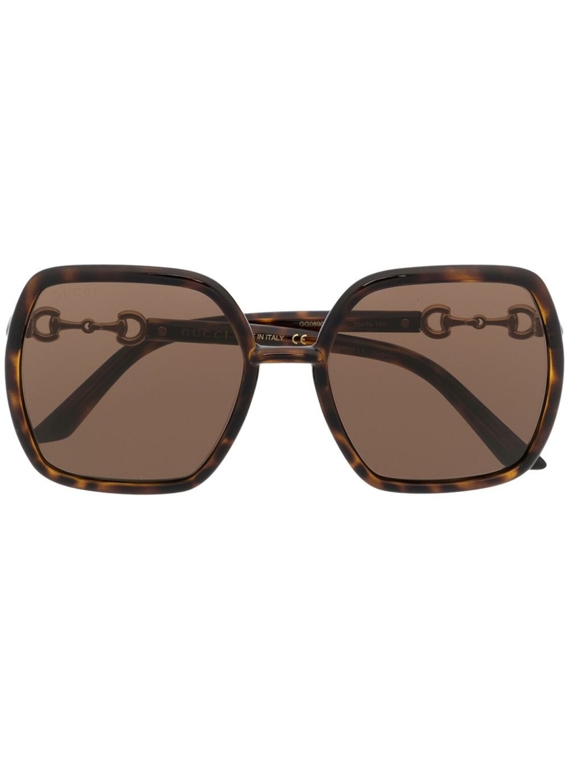 

Gucci Eyewear солнцезащитные очки в массивной оправе, коричневый