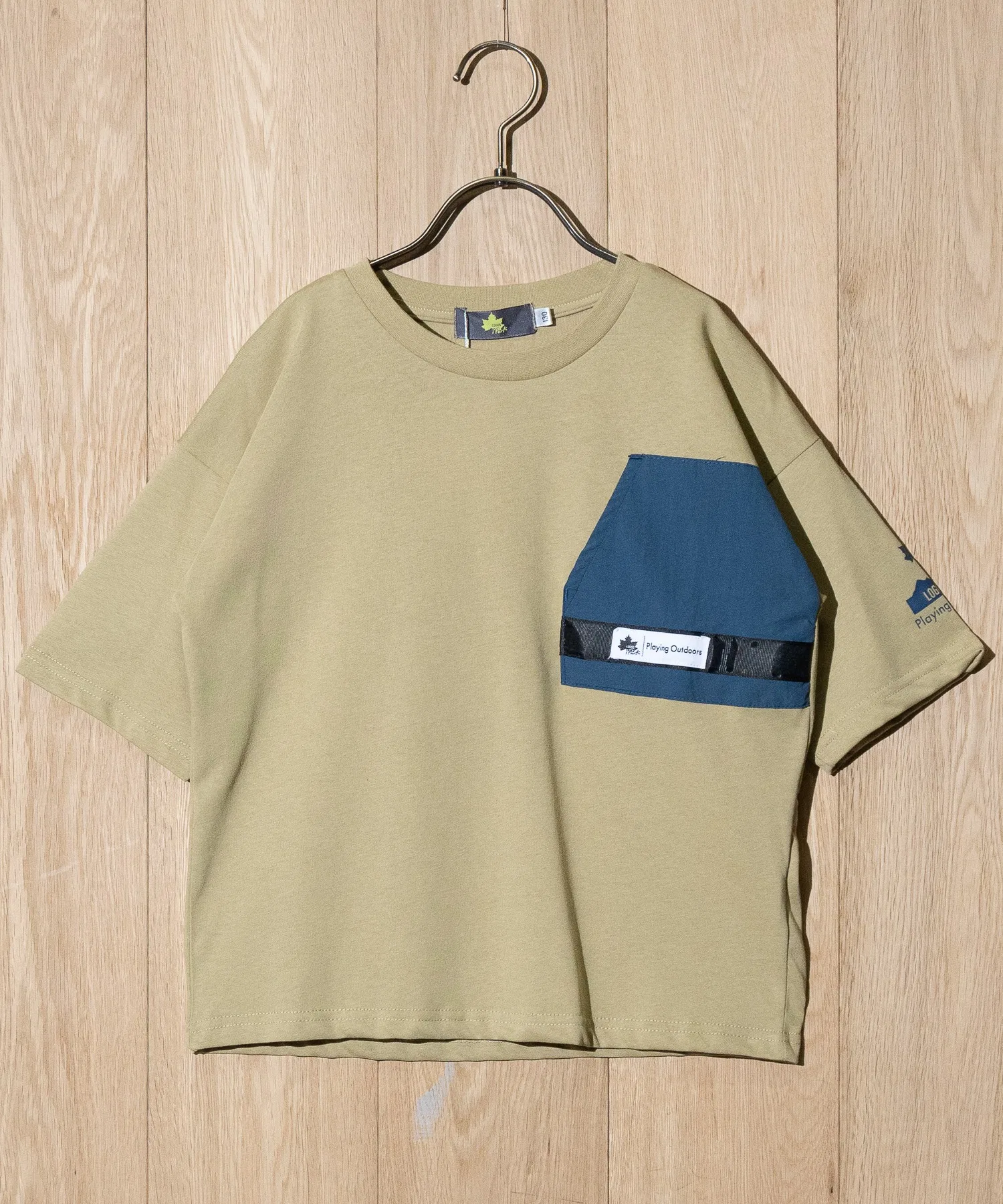 Детская футболка с логотипом LOGOS JOHN'S CLOSET бежевая