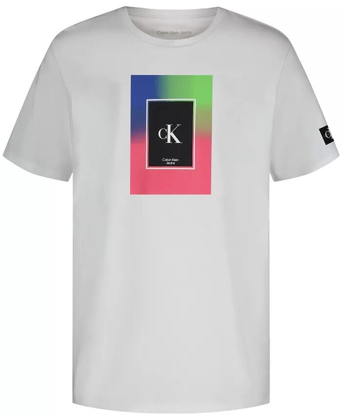 

Футболка с короткими рукавами Big Boys Chest Box Calvin Klein, белый
