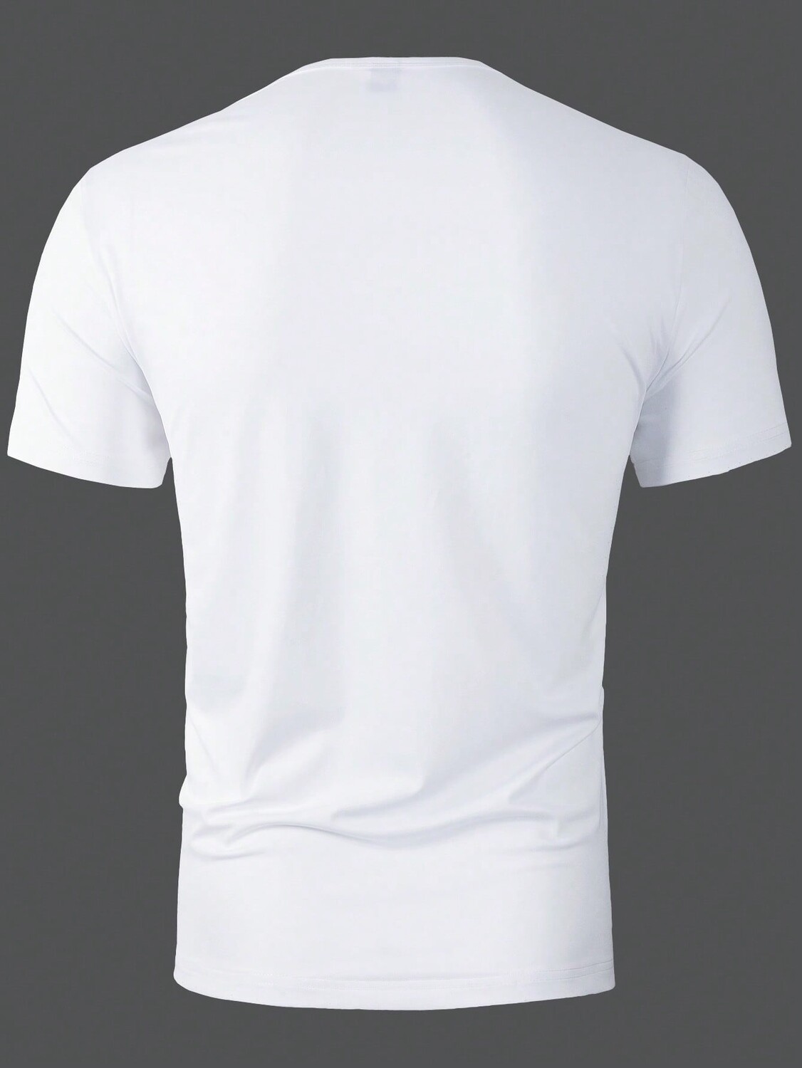 

Мужская футболка Homme с v-образным вырезом и коротким рукавом Henley, повседневная летняя футболка для папы из полиэстера Manfinity, белый