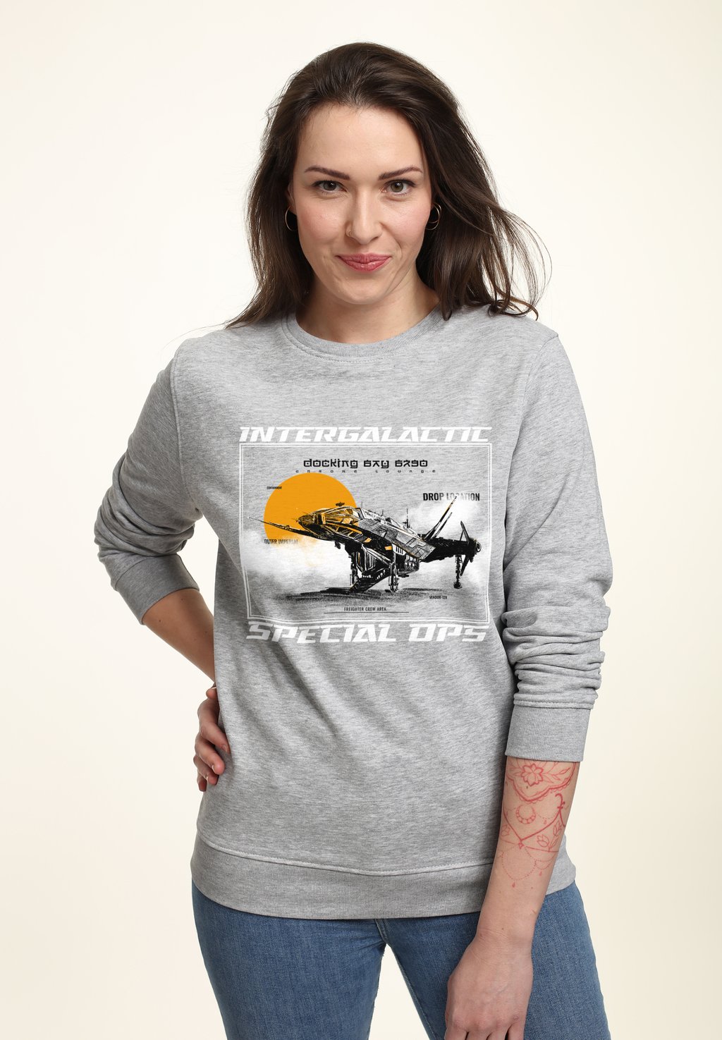 

Толстовка MATT KEELING INTERGALACTIC Henry Tiger, цвет Heather Grey