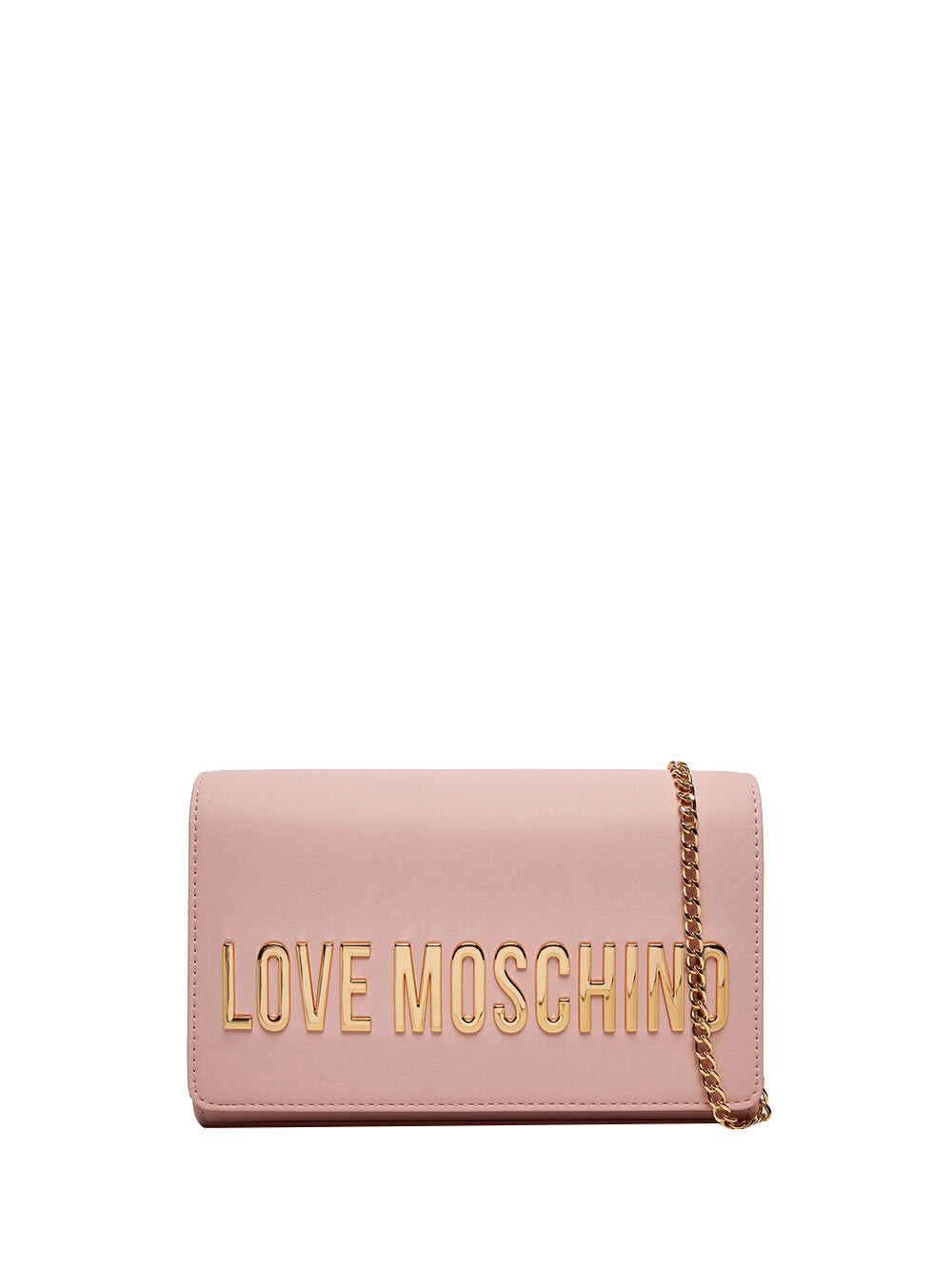 

Розовая женская сумка через плечо Moschino