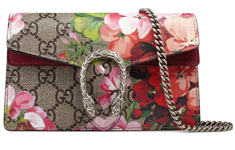 

Дионис Блумс Супер Мини Сумка Через Плечо Розовый/Эбеновое Дерево GUCCI