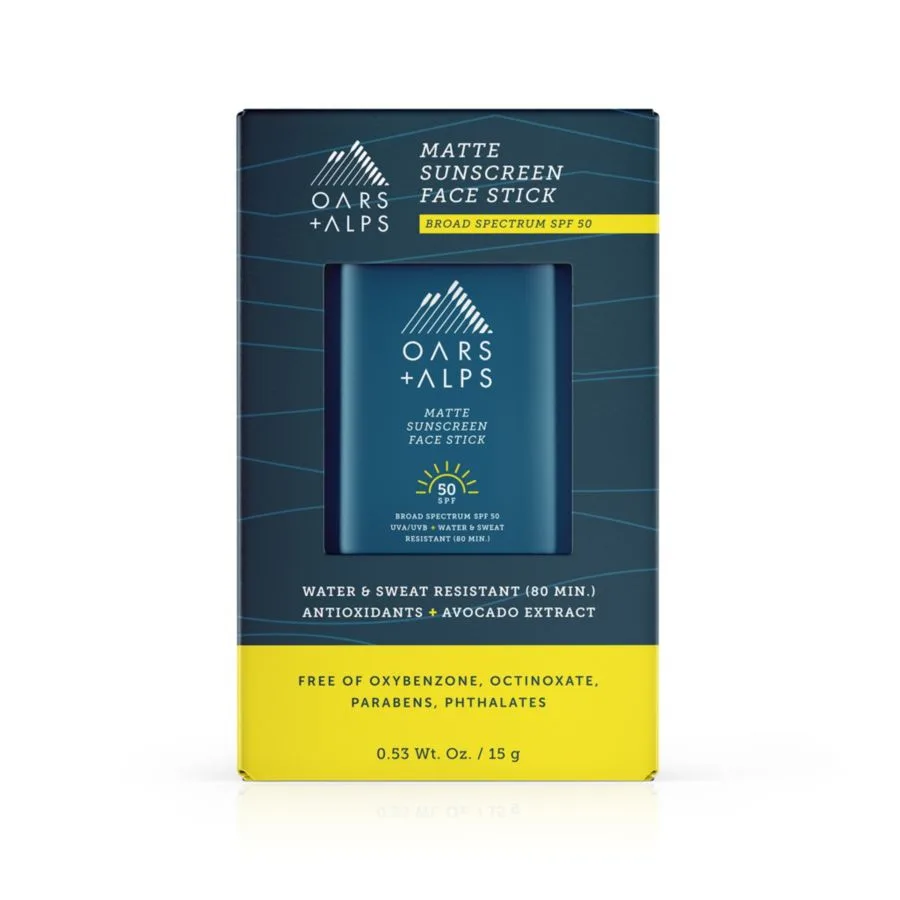 Oars + Alps Матирующий солнцезащитный стик для лица SPF 50, 0,53 унции — фото 3