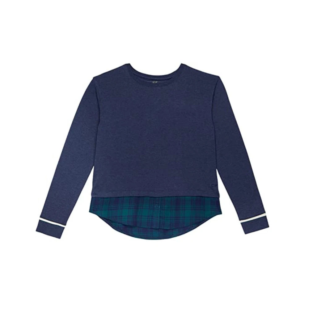 

Детский топ Vineyard Vines Dreamcloth Mixed Media Top, синий, эластичный, цвет RED453