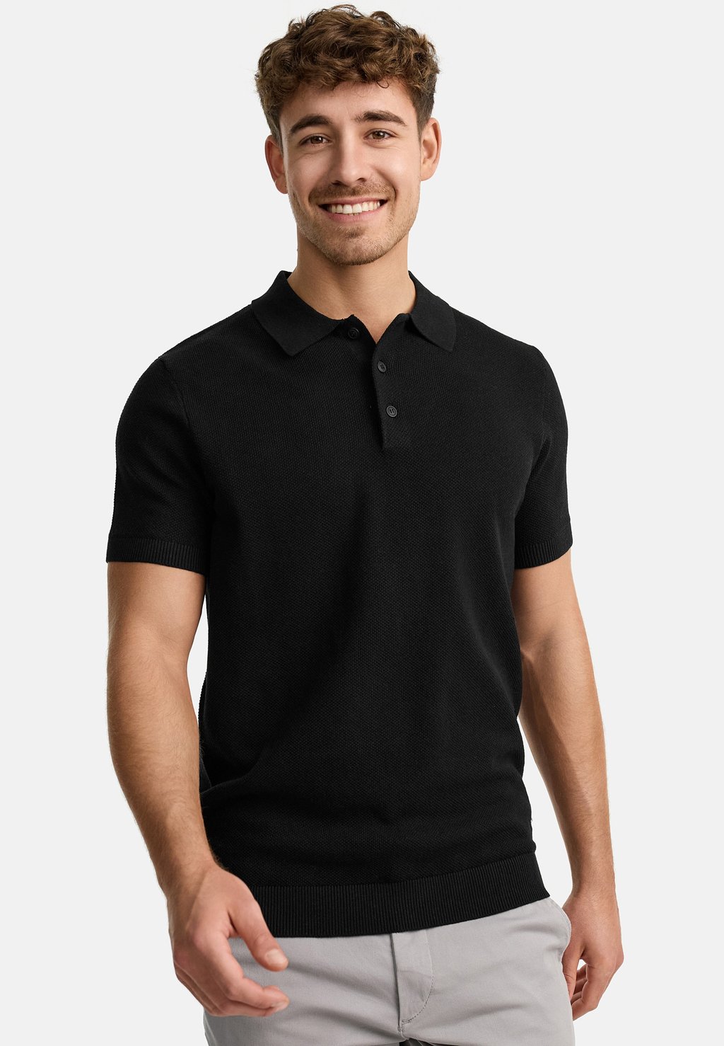

Рубашка поло INDICODE JEANS, черный