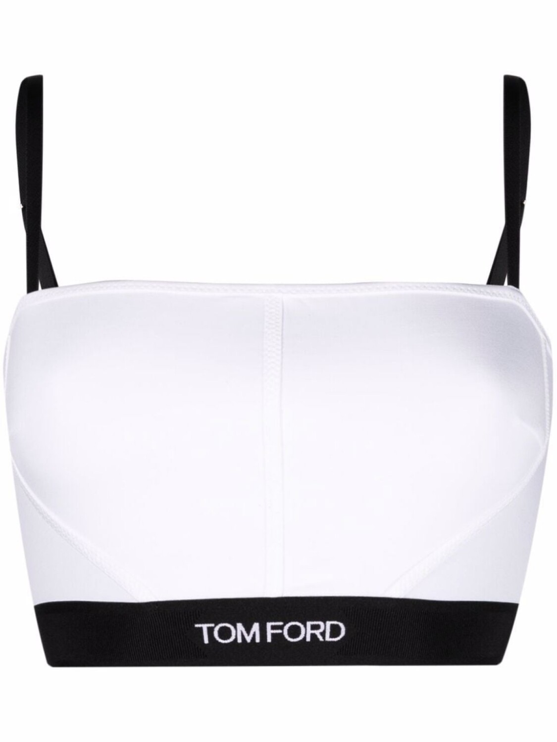 

TOM FORD длинный бюстгальтер с логотипом, белый
