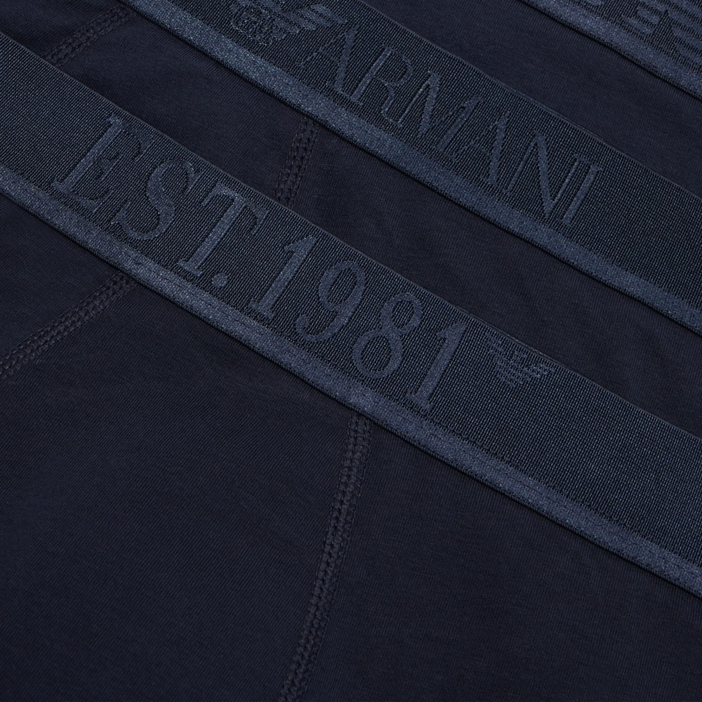 Три пары Asv Shiny Logoband Organic Jersey боксеров EMPORIO ARMANI — фото 4