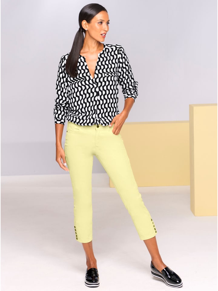 

Блузка без застежки черного и бежевого цветов Heine