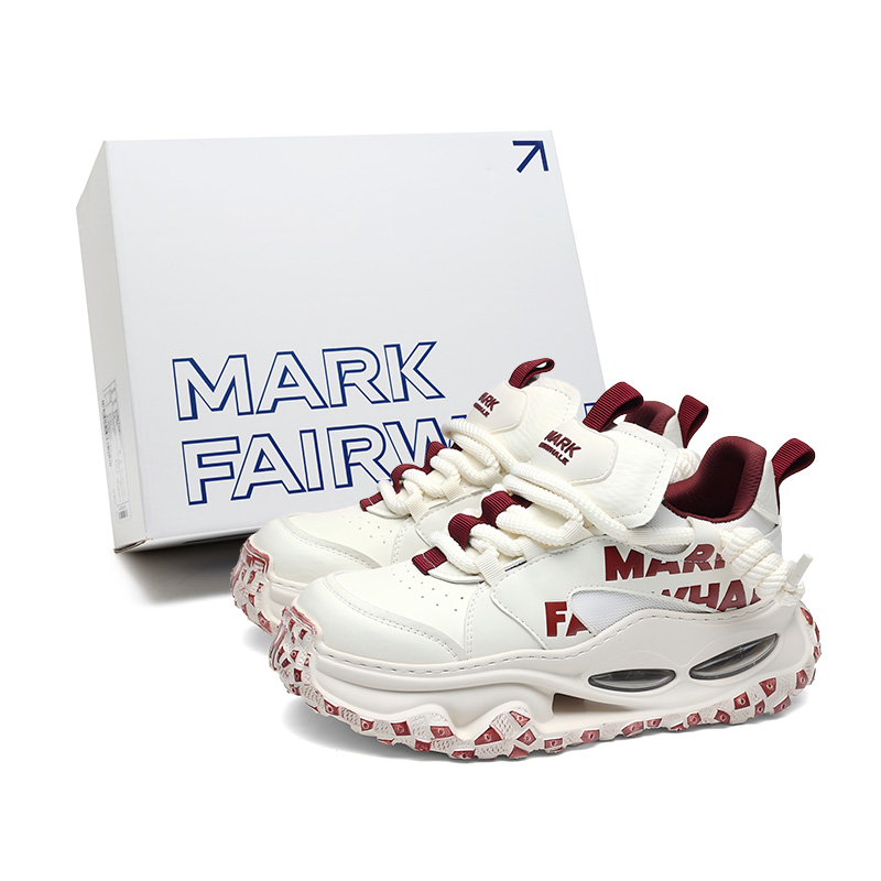 

Низкие массивные кроссовки мужские FAIRWHALE, белый красный box