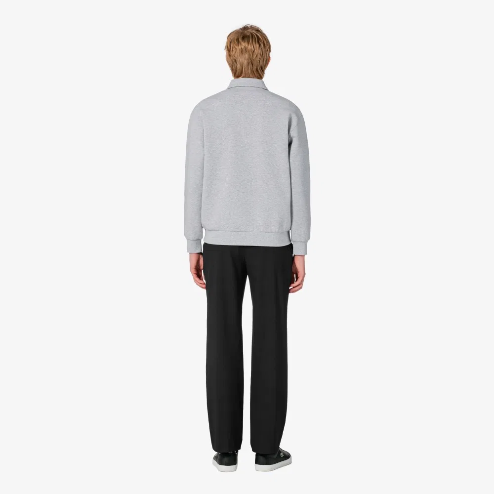 Мужские чёрные лёгкие слаксы полуширокого кроя от Lacoste — фото 3