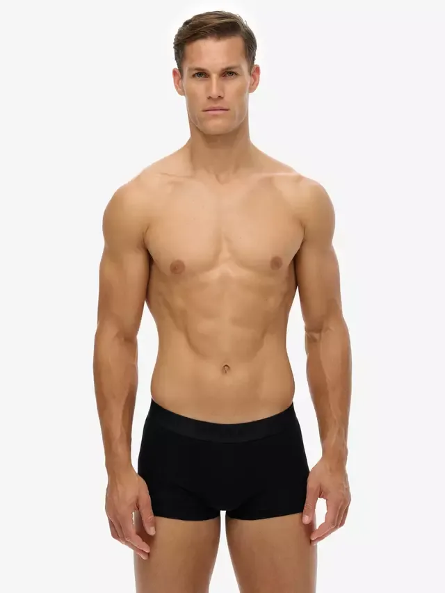 Хипстерские плавки, комплект из 3 штук, черные/черные/черные Superdry