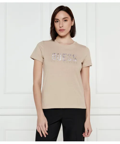 

Футболка Regular fit Guess Jeans, бежевый