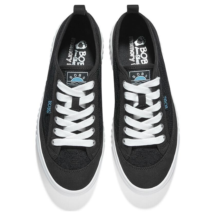 Туфли женские Royal Kiss Canvas Low-top черные/белые Skechers — фото 3